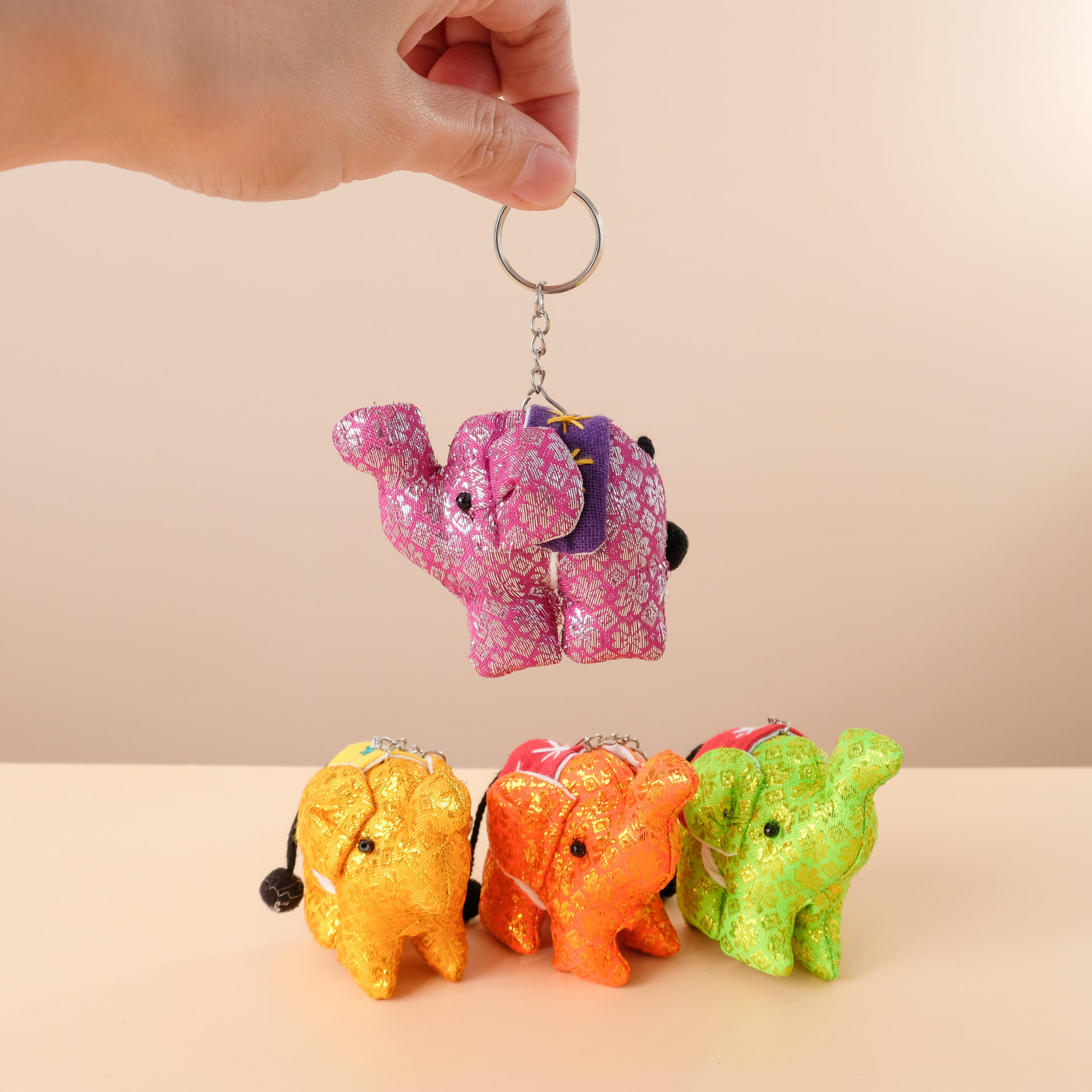 stuffed elephant keychain